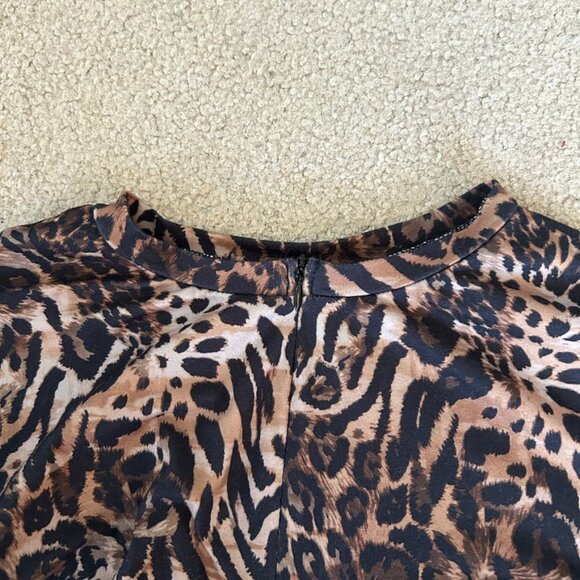 cheetah print quarter zip bodysuit - Picture 5 of 5